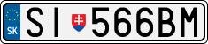 License plate of Slovakia, Cars