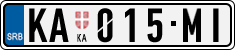 License plate of Serbia, Cars