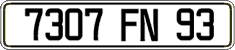 French license plate, FNI