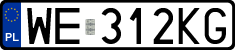 License plates of Poland, Regular car plates