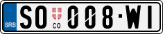 License plate of Serbia, Cars