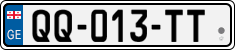 License plate of Georgia, Cars (2014)