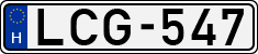 license plates of Hungary, Cars (1990)