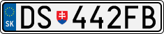 License plate of Slovakia, Cars