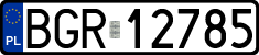 License plates of Poland, Regular car plates