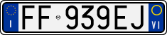 License plate of Italy, Cars (1994 year series)