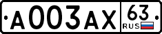 License plate Russia, Cars