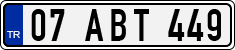 License plate of Turkey, Regular plates