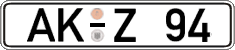 German license plate, Regular plates