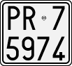 License plate of Italy, Motorcycles (1927 year series)