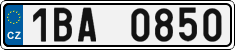 License plate of the Czech Republic, Cars (2001)