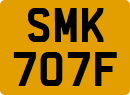 License plate of the United Kingdom, 1963 year system