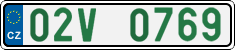 License plate of the Czech Republic, Oldtimers (2001)