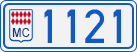 License plate of Monaco, Cars