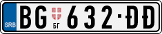 License plate of Serbia, Cars
