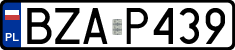 License plates of Poland, Regular car plates