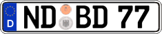 German license plate, Regular plates