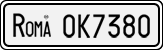 License plate of Italy, Cars (1927 year series)
