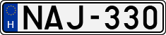 license plates of Hungary, Cars (1990)