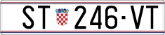 License plate of Croatia, Regular plates