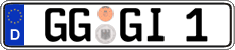 German license plate, Regular plates
