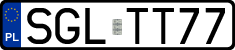 License plates of Poland, Regular car plates
