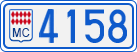 License plate of Monaco, Cars