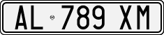 License plate of Italy, Cars (1994 year series)