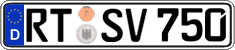 German license plate, Regular plates