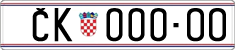 License plate of Croatia, Regular plates