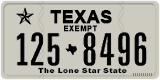 Texas, Exempt (123-4567)