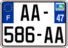 French license plate, SIV (ordinary)