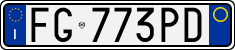 License plate of Italy, Cars (1994 year series)