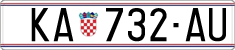 License plate of Croatia, Regular plates