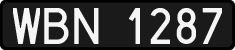 License plates of Poland, 1976 year system