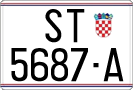 License plate of Croatia, Regular plates
