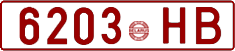 License plate Belarus, Cars (1992)