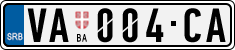 License plate of Serbia, Cars