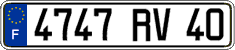 French license plate, FNI
