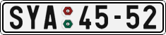 License plate of the Czech Republic, Cars (1960)