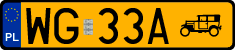 License plates of Poland, Oldtimers