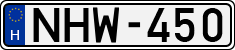 license plates of Hungary, Cars (1990)