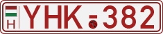 license plates of Hungary, Slow vehicles (red) (1990)