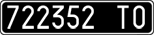 License plate of Italy, Cars (1927 year series)