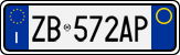 License plate of Italy, Cars (1994 year series)