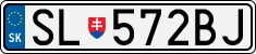 License plate of Slovakia, Cars