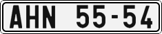License plate of the Czech Republic, Cars (1960)