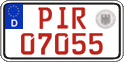 German license plate, Red license plates