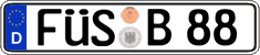 German license plate, Regular plates