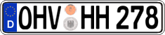 German license plate, Regular plates